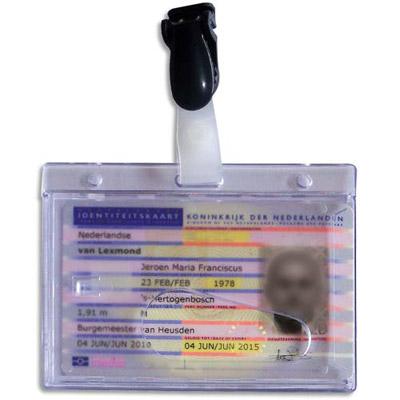 BADGE DE SECURITE PAVO - A CLIP - FORMAT 5,4 X 8,4 CM - BOÎTE DE 50