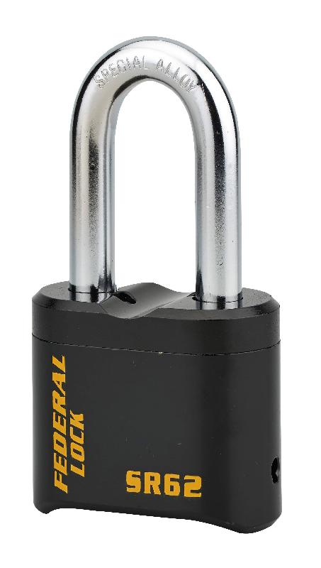 Cadenas SRH 60 mm à combinaison modifiable - Federal Lock SR - Anse renforcée en acier au molybdène, haute résistance_0