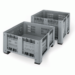 Caisse-palette en plastique gerbable norme Europe - 330 à 1120 litres - 2 ou 3 semelles_0
