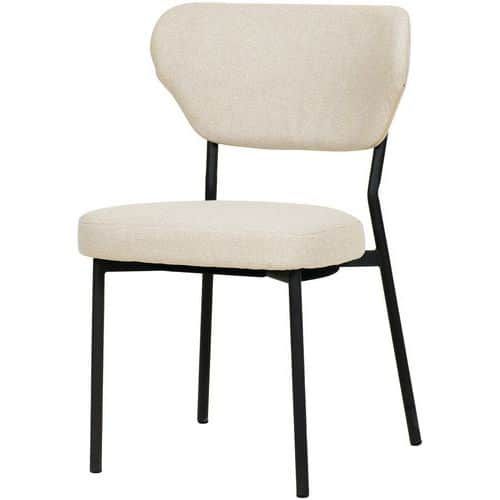 CHAISE EMPILABLE DUKO EN TISSU - BEIGE - VEBA