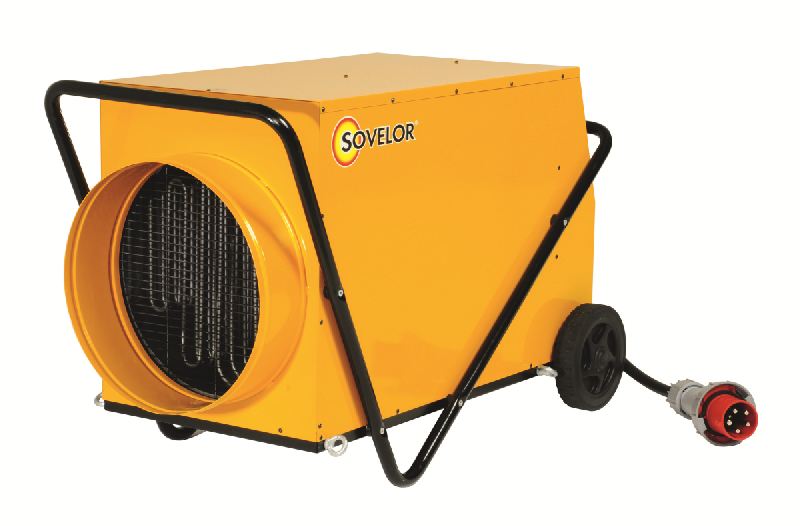 Chauffages air pulsé mobiles électriques gainables Sovelor C30G - 30kW, 380V Tri, avec gaine jusqu'à 12m_0