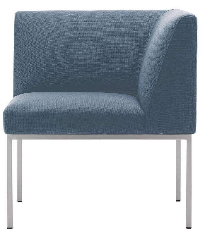 CHAUFFEUSE D\'ANGLE ATRIUM TISSU M1 BLEU GRIS - MANUTAN COLLECTIVITÉS