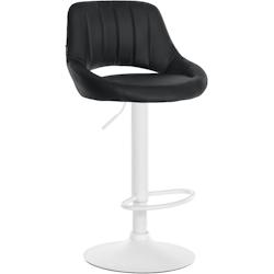 CLP Tabouret de bar Milet en similicuir Noir /Blanc - noir polyester 322427_0