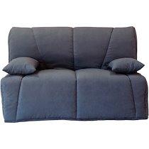 CONFORTEAM Canapé lit EDEN BZ 140 gris foncé matelas 28 kg_0