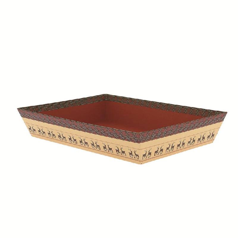 Corbeille carton rectangulaire 