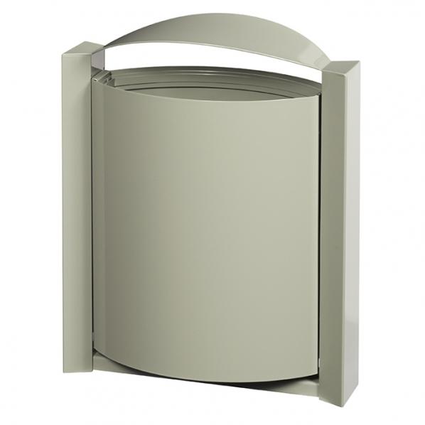 Corbeille murale ARKEA 40 litres Gris ciment_0