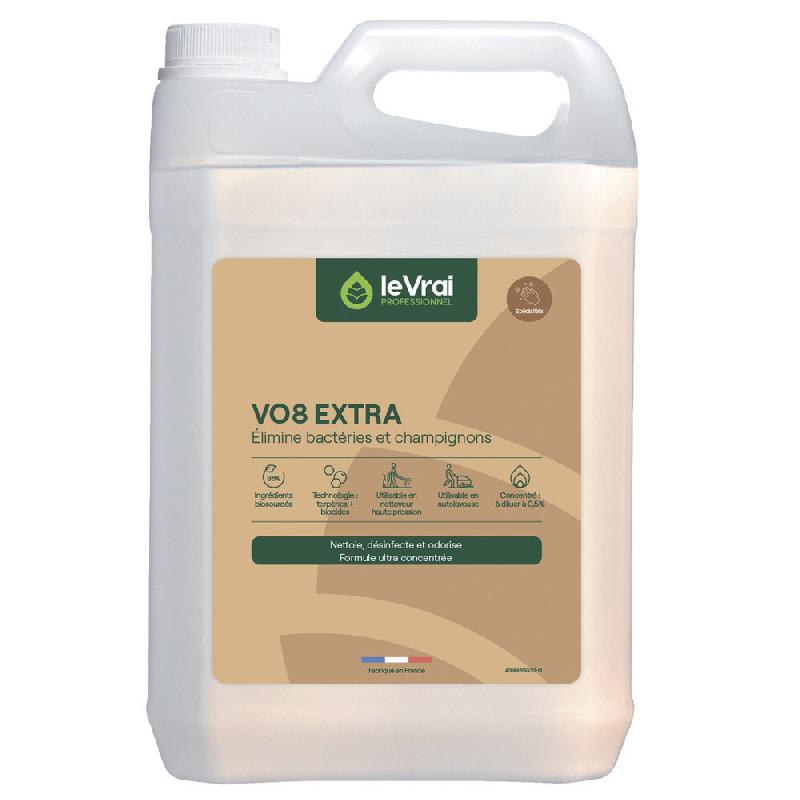 DÉSINFECTANT NETTOYANT POUBELLES LE VRAI V08 EXTRA PIN DES LANDES 5 L
