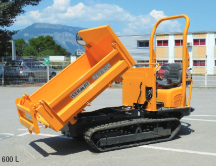 Dumper à chenilles 600 L - benne basculante hydrauliquement 180° - capacité 1000 kg_0