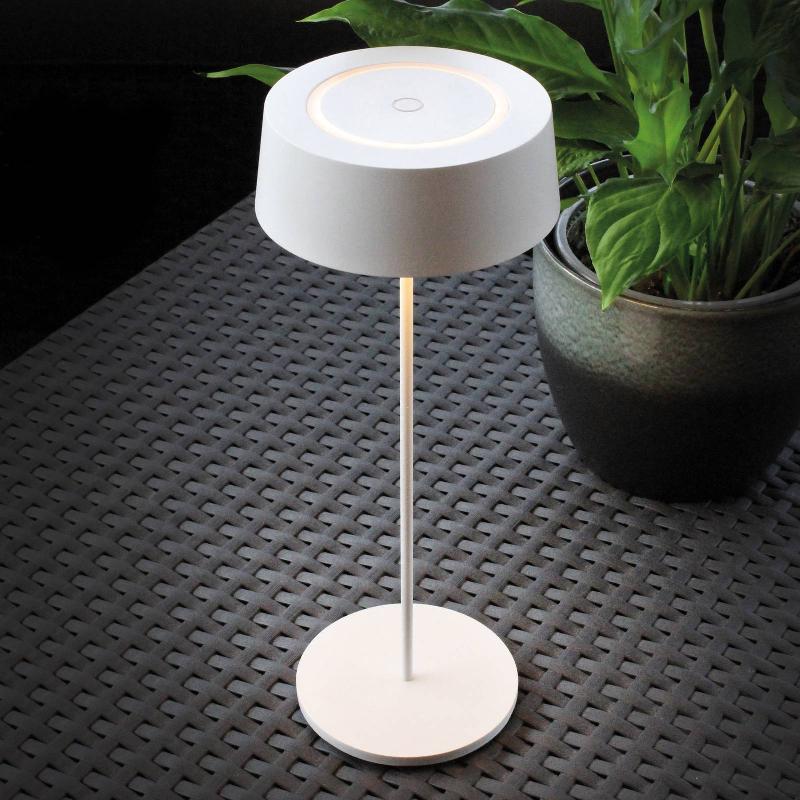 ECO-LIGHT LAMPE DE TABLE BATTERIE LED COCKTAIL, DIM, BLANCHE