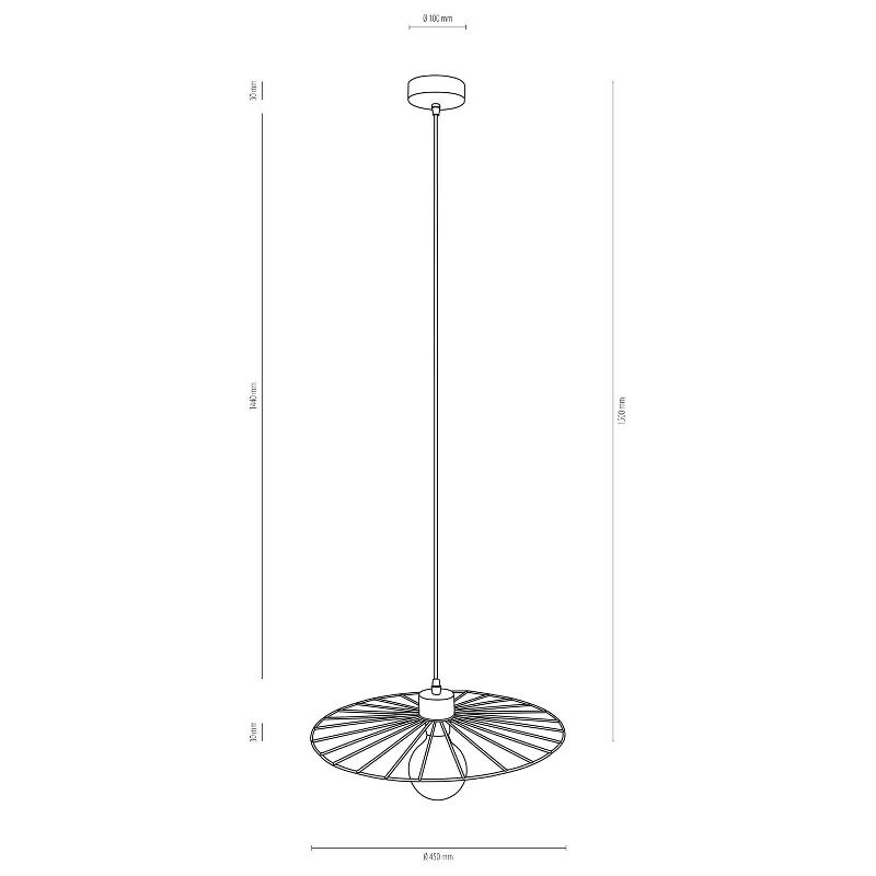 ENVOSTAR YAHEL SUSPENSION, CHÊNE/NOIR, Ø 45CM