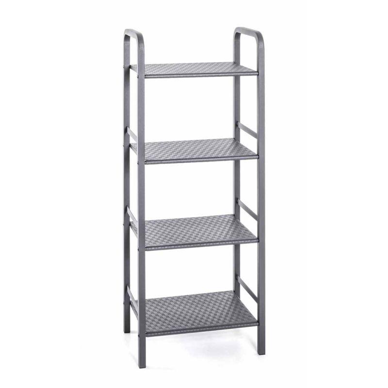Étagère design 4 niveaux Melo 109cm gris - Structure en acier et métal - Paris Prix_0