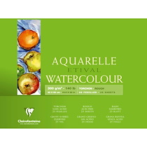 ETIVAL BLOC COLLÉ 4 CÔTÉS 25F 42X56CM 300G GRAIN TORCHON - BLANC - LOT DE 2