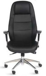 Fauteuil synchrone de direction Melbourne - Simili-cuir noir ou brun, mécanisme blocable, accoudoirs réglables_0