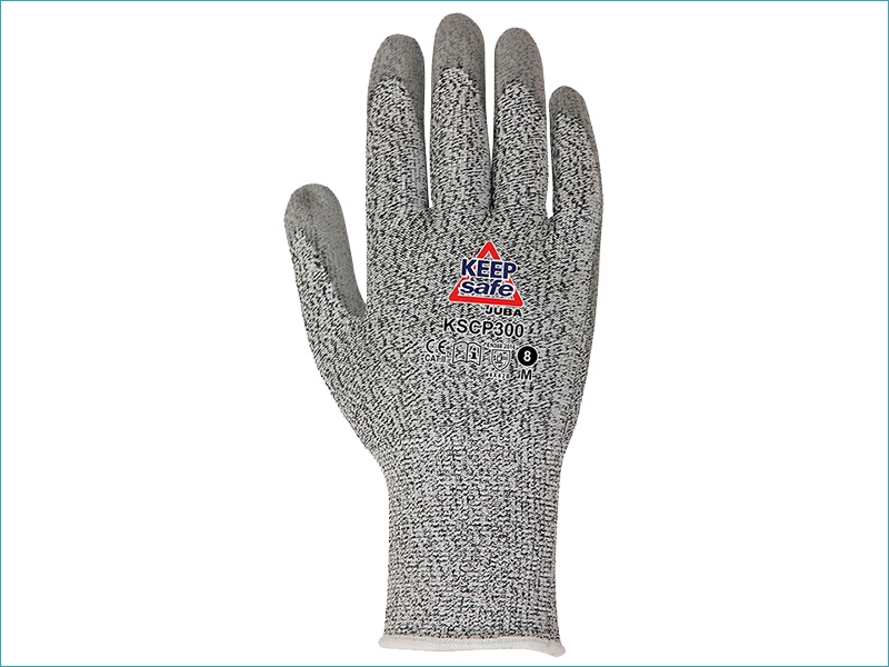 Gants anti-coupure polyester HDPE/élasthanne enduct. PU T10 - Réf GAMA_0