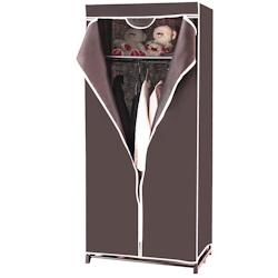 Helloshop26 - Armoire penderie rangement 75 x 50 x 170 cm grande capacité design simple en non-tissé marron 20_0010305 - marron 3000226104350_0