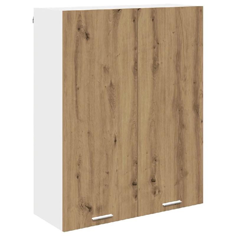 Helloshop26 - Armoire suspendue moderne avec 2 portes grand espace de stockage 80 x 31 x 100 cm en bois d'ingénierie chêne artisanal 02_0053408 - Bo_0