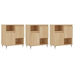 Helloshop26 - Buffet bahut commode armoire meuble de rangement organisateur cuisine salle de séjour salons 3 pcs sonoma bois 02_0037111 - 30002132187_0