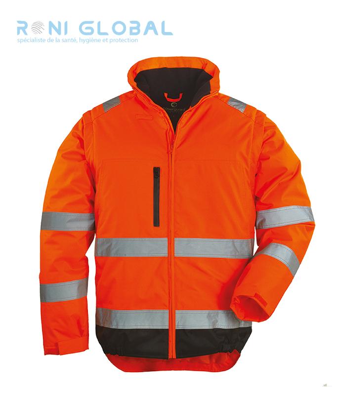 Veste de sécurité haute visibilité 2en1 - anti-froid et anti-pluie - thermique - polyester enduit polyuréthane - 4 poches - Class 2 - Hi-Way Coverguard_0