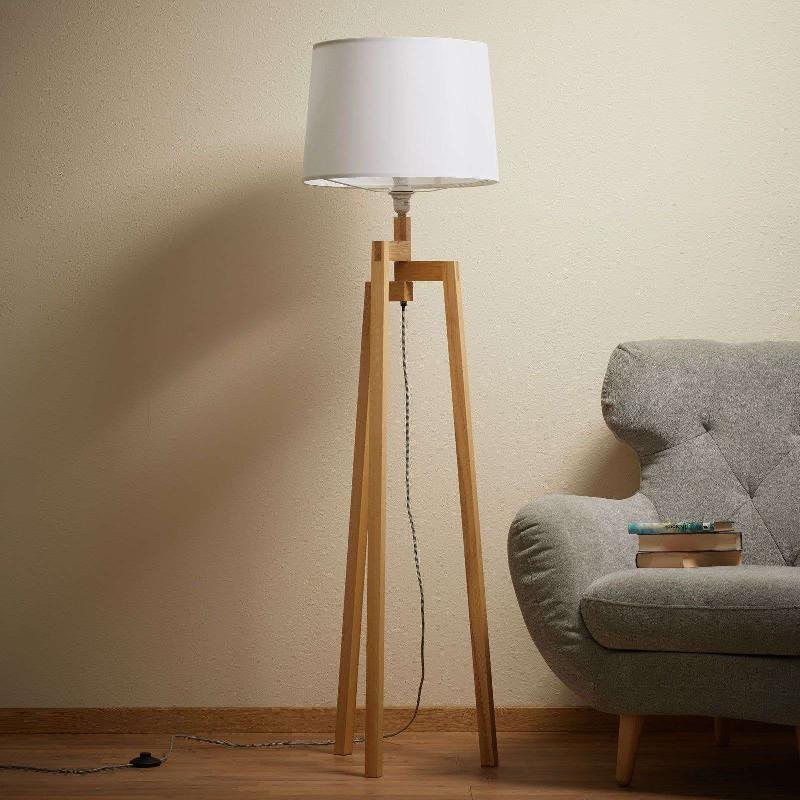 NOWA GMBH LAMPADAIRE À 3 PIEDS MONTANA, ABAT-JOUR EN TISSU