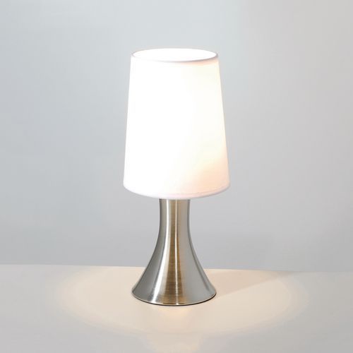 LAMPE MÉTAL . ABAT-JOUR EN COTON ALU BROISSÉ - COREP