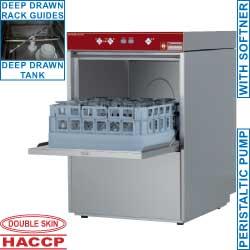 Lave-verres professionnel électrique - panier 400x400 mm avec adoucisseur actif Active Wash à double parois - D281/6-A_0