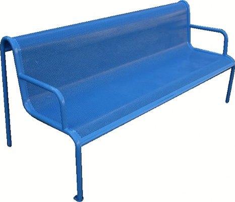 BANC TÔLE MICRO-PERFORÉE BLEU RAL 5012 - MANUTAN COLLECTIVITÉS