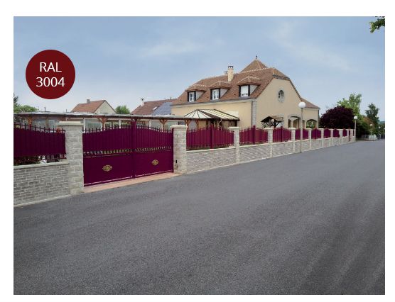 Locronan - clôture en aluminium Kostum - remplissage plein - hauteur maximale 2000 mm_0