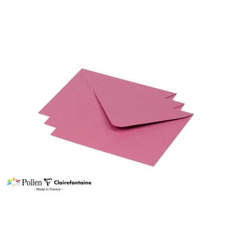 LOT DE 2 - PAQUET DE 20 ENVELOPPES POLLEN 125X138MM 120G/M² - ROSE HORTENSIA