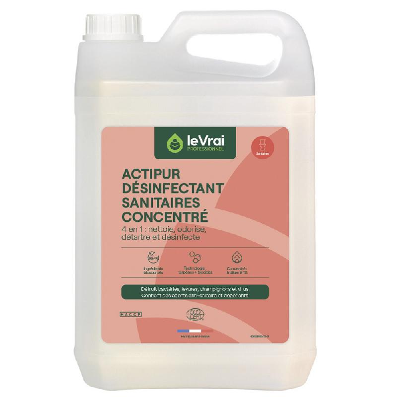 NETTOYANT DÉSINFECTANT SANITAIRES CONCENTRÉ LE VRAI ACTIPUR 5 L