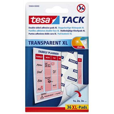 PASTILLES ADHESIVES TESA TACK XL - DOUBLE-FACE REUTILISABLE/REPOSITIONNABLE - OBJETS LEGERS - 36 PASTILLES