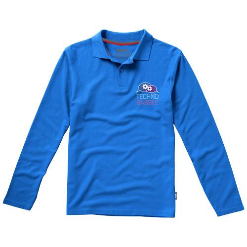 Polo manche longue pour homme - Point 33106426 - 100% coton peigné, maille piquée 180 g/m²_0