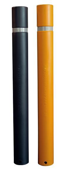 Potelet fixe en polyéthylène Plastico Rio - Ø 100 mm, hauteur 996 mm, bande réfléchissante et option amovible_0