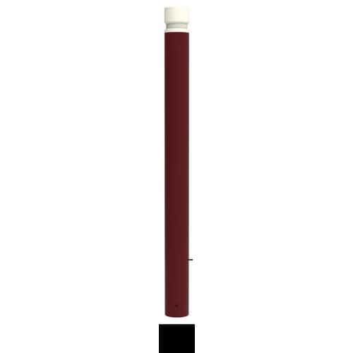 POTELET VITYL PMR TÊTE GORGES MÉTAL 1.20M Ø102MM ROUGE 3004 - BUTON DESIGN