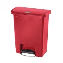 Poubelle à pédale frontale Rubbermaid Slim Jim rouge 30L      Polyéthylène30425 x271x536mm RUBBERMAID - blanc plastique 0086876224085_0