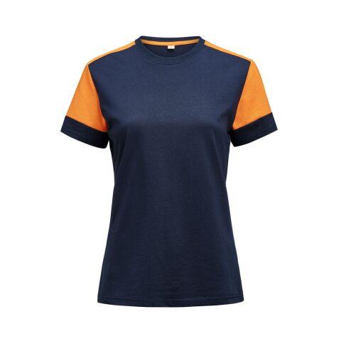PRINTER PRIME PRIME T-SHIRT FEMMES MARINE/ORANGE FLUO - TAILLE XXL