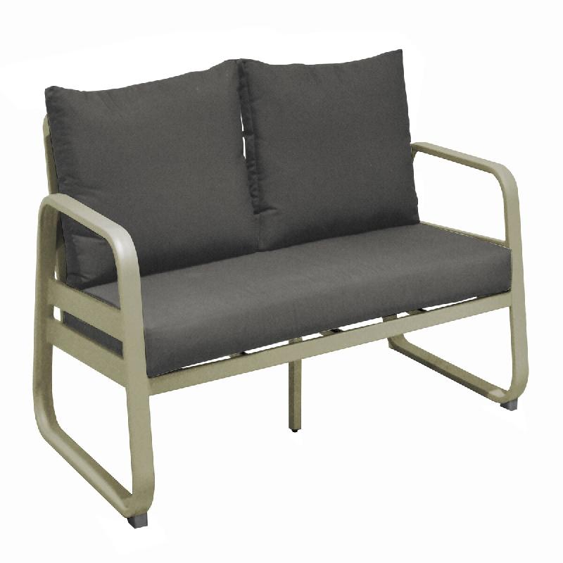 Proloisirs Canapé Fixe Tonio 2,5 places Alu Sauge - beige multi-matériau BM2514_0