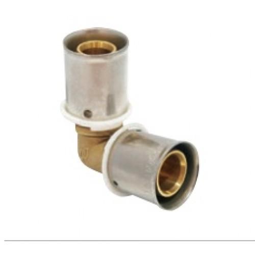 RACCORD PER À SERTIR - COUDE ÉGAL - DIAMÈTRE 16 MM BOUTTÉ