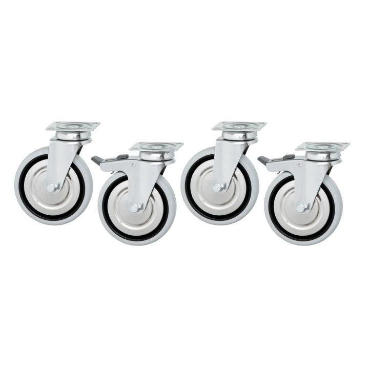 Roulettes professionnelles 4AW avec freins_0