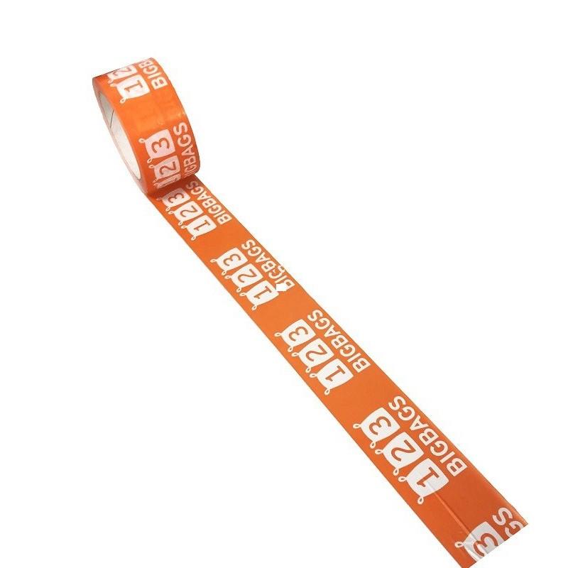 Ruban adhésif orange 123BigBags 000-65t - 5cm x 66m, forte adhérence et élasticité_0