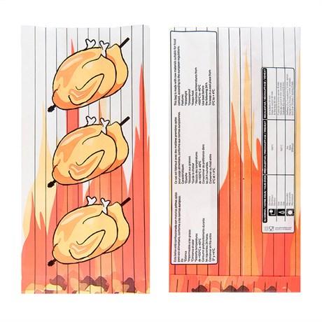 SAC POUR 1/2 POULET 13+7.5X28 CM PAPIER BLANC (VENDU PAR 500)