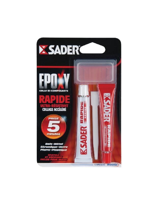 COLLE BI-COMPOSANTE ÉPOXY RAPIDE 2X15ML - SADER - 30621065