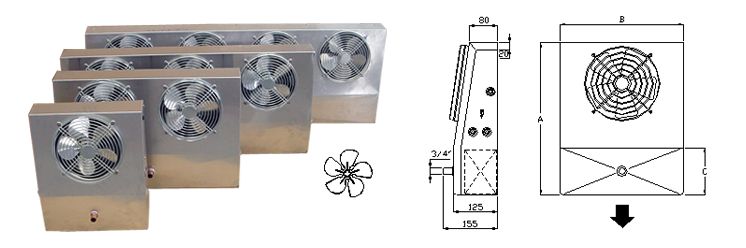Sb - évaporateur plafonnier Sereva - moteur 5 à 16 W - hautes performances pour armoires_0