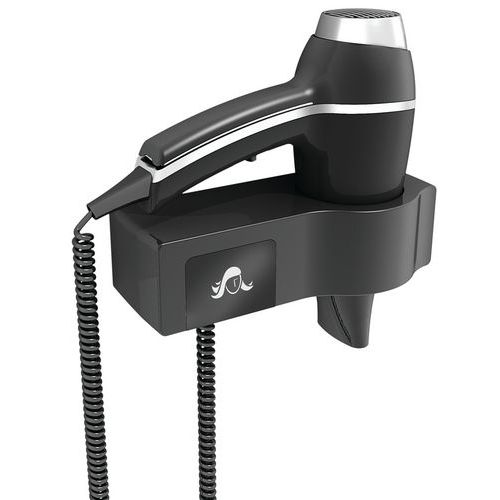 SÈCHE-CHEVEUX NOIR AVEC SUPPORT DE BASE ALTEO - JVD