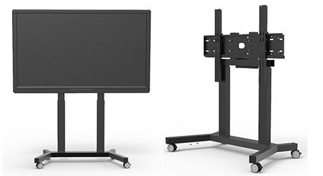 Support mobile motorisé XL-F2 - compatible universel, écran interactif, 160 kg max, garantie 5 ans_0