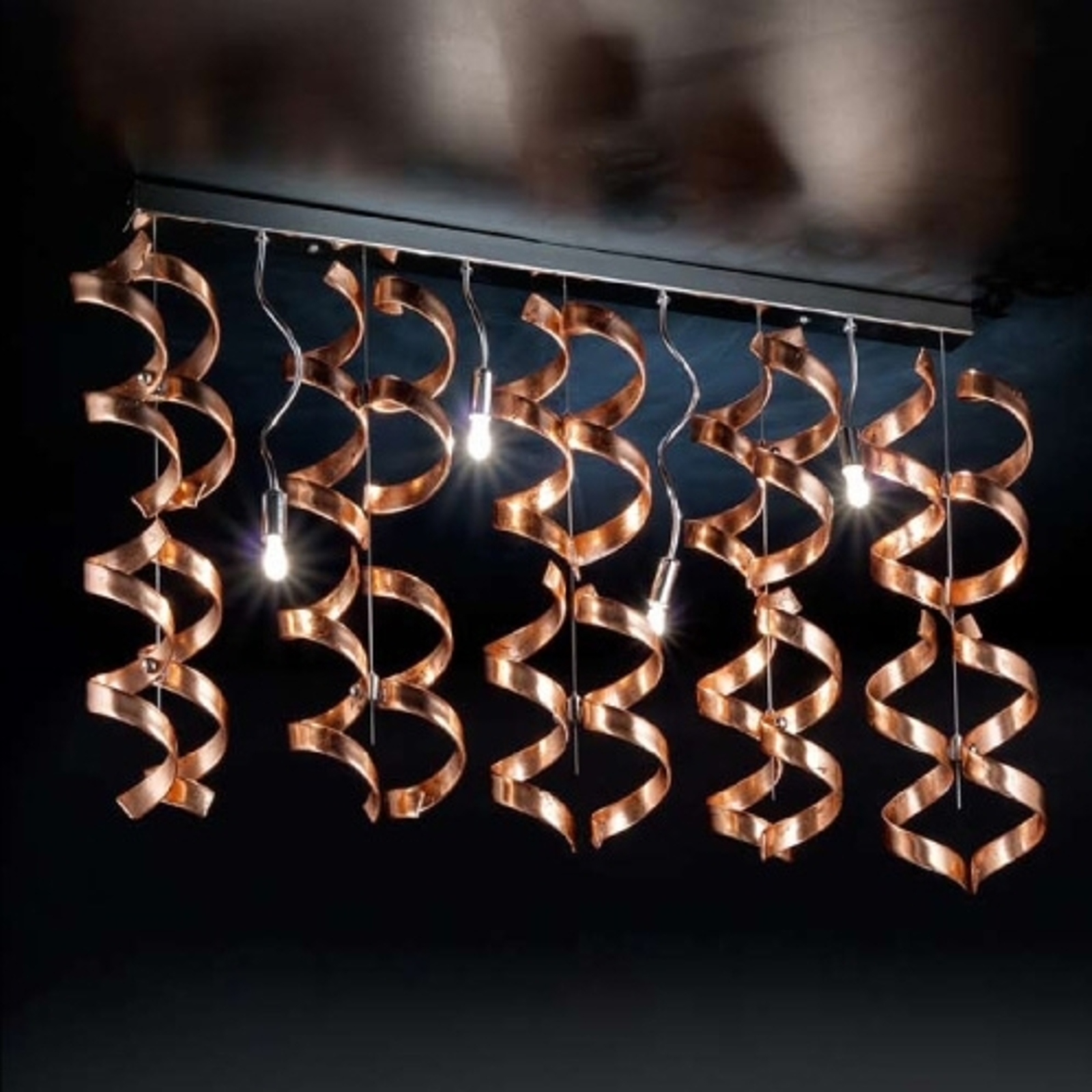 METALLUX SUSPENSION CHANGEANTE COPPER, PLUSIEURS LAMPES