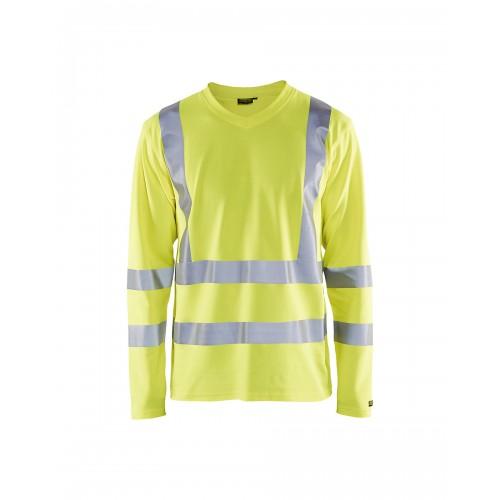 T-SHIRT HAUTE VISIBILITÉ À MANCHES LONGUES ANTI-UV 3381 - JAUNE FLUO - L BLAKLADER