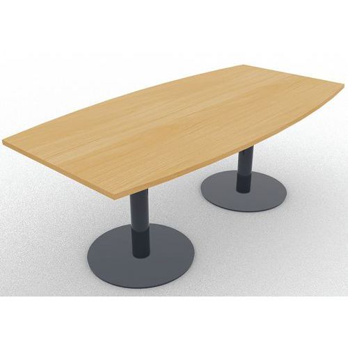 TABLE DE RÉUNION TONNEAU L200XP100 ÉP.25MM HÊTRE/ANTHRACITE - EOL