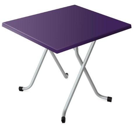 TABLE DE TERRASSE CARRÉE ALSACE VIOLET 70 X 70 CM