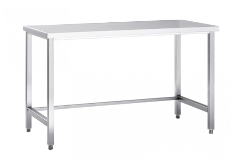 TABLE DE TRAVAIL EN ACIER INOXYDABLE PROFI 10X7, SANS ÉTAGÈRE BASSE