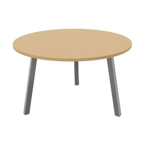 TABLE PARTAGE Ø 120 CM HÊTRE / ALU - BURONOMIC
